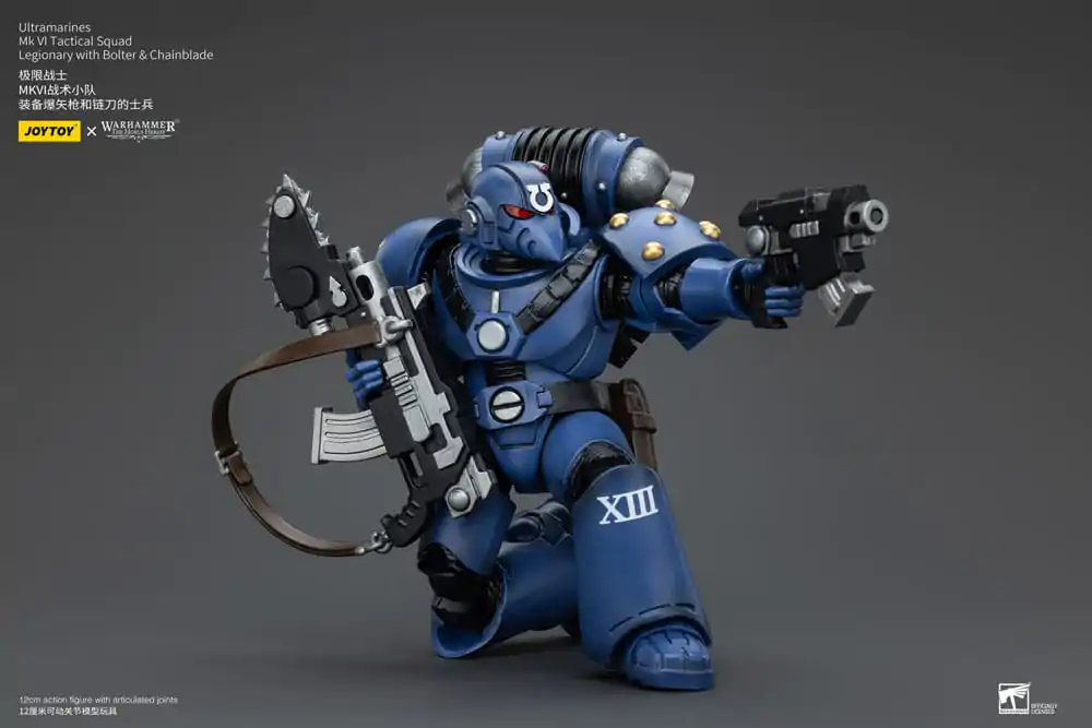 Warhammer The Horus Heresy akcijska figura 1/18 Ultramarines MK VI Tactical Squad pripadnik legije s Bolterom & Chainblade 12 cm fotografija proizvoda