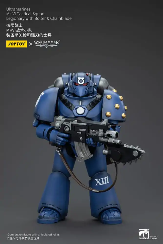 Warhammer The Horus Heresy akcijska figura 1/18 Ultramarines MK VI Tactical Squad pripadnik legije s Bolterom & Chainblade 12 cm fotografija proizvoda