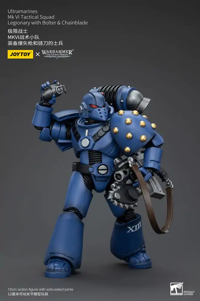 Warhammer The Horus Heresy akcijska figura 1/18 Ultramarines MK VI Tactical Squad pripadnik legije s Bolterom & Chainblade 12 cm fotografija proizvoda