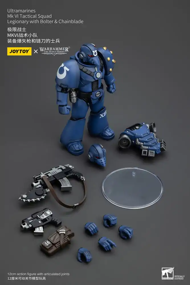 Warhammer The Horus Heresy akcijska figura 1/18 Ultramarines MK VI Tactical Squad pripadnik legije s Bolterom & Chainblade 12 cm fotografija proizvoda