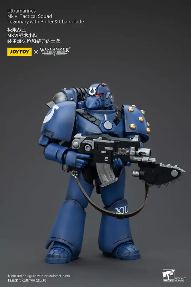 Warhammer The Horus Heresy akcijska figura 1/18 Ultramarines MK VI Tactical Squad pripadnik legije s Bolterom & Chainblade 12 cm fotografija proizvoda