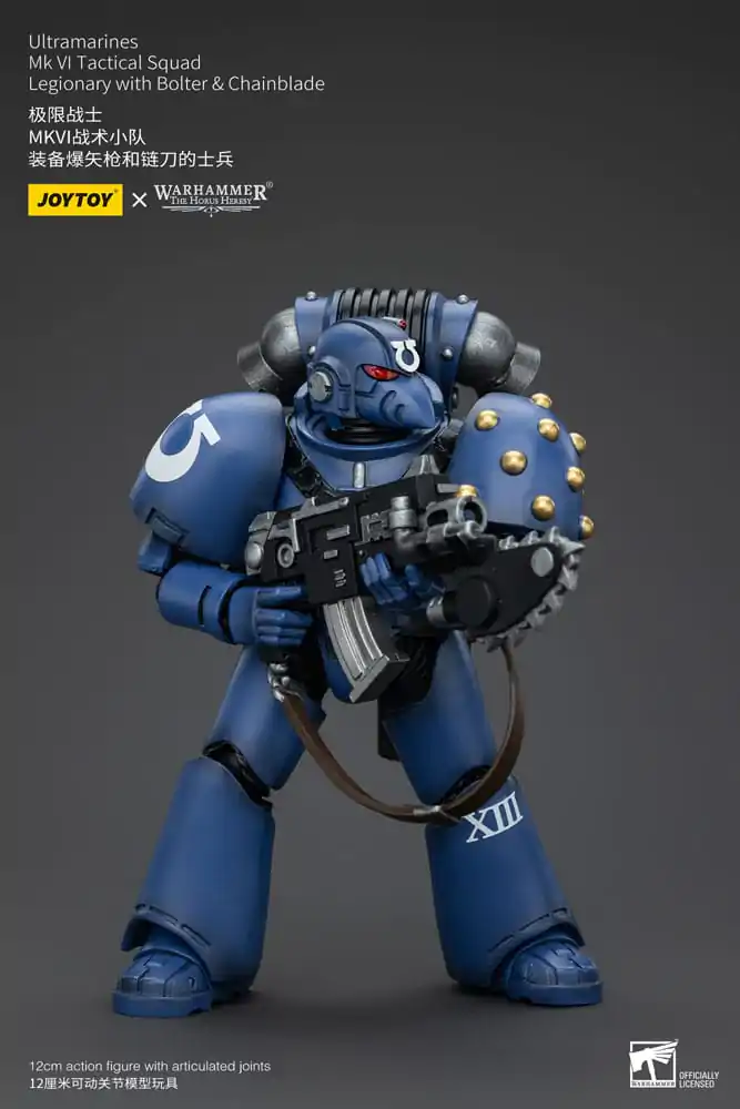 Warhammer The Horus Heresy akcijska figura 1/18 Ultramarines MK VI Tactical Squad pripadnik legije s Bolterom & Chainblade 12 cm fotografija proizvoda