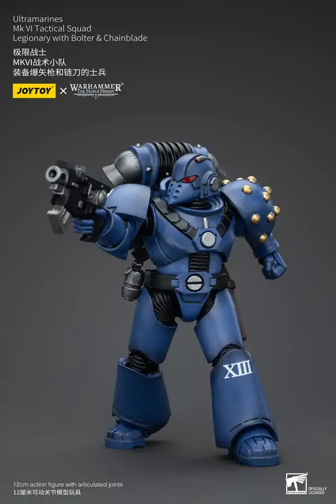 Warhammer The Horus Heresy akcijska figura 1/18 Ultramarines MK VI Tactical Squad pripadnik legije s Bolterom & Chainblade 12 cm fotografija proizvoda