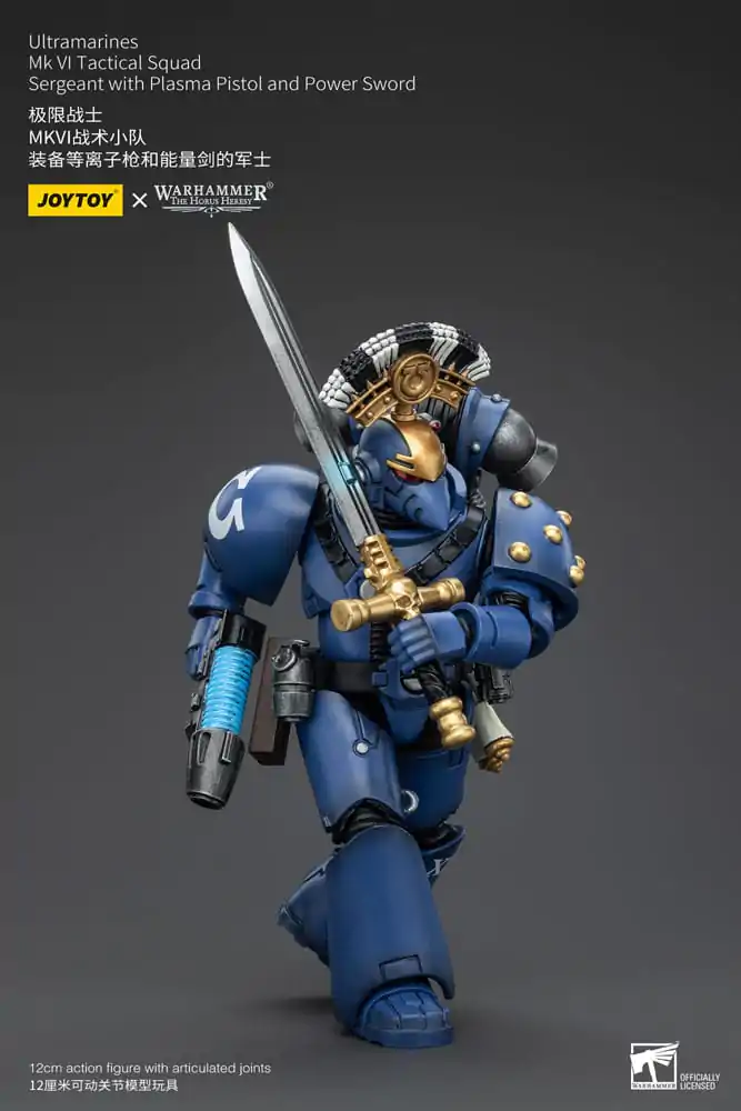 Warhammer The Horus Heresy akcijska figura 1/18 Ultramarines MK VI Tactical Squad narednik s plazma pištoljem i Power Sword 12 cm fotografija proizvoda