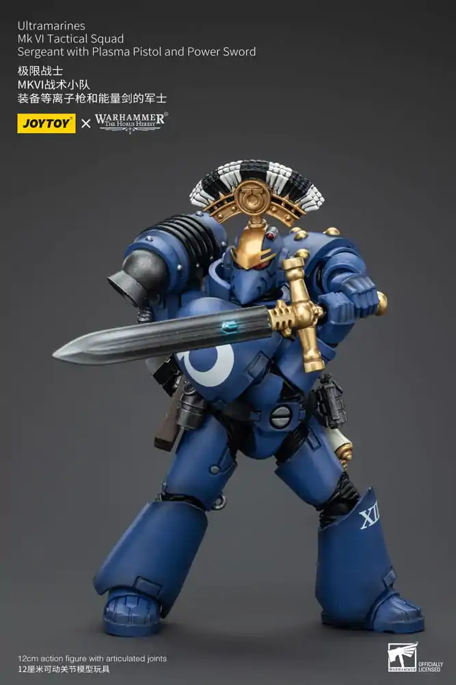 Warhammer The Horus Heresy akcijska figura 1/18 Ultramarines MK VI Tactical Squad narednik s plazma pištoljem i Power Sword 12 cm fotografija proizvoda