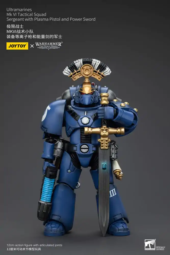 Warhammer The Horus Heresy akcijska figura 1/18 Ultramarines MK VI Tactical Squad narednik s plazma pištoljem i Power Sword 12 cm fotografija proizvoda