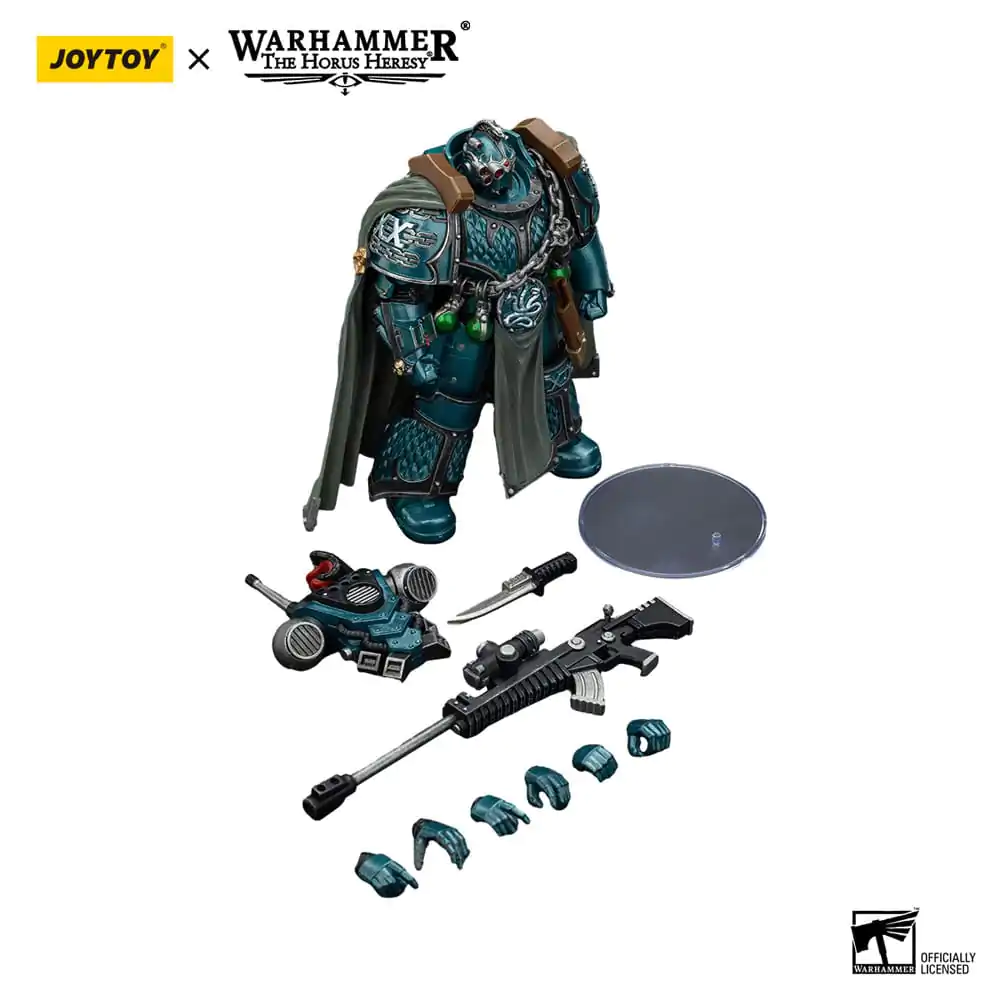 Warhammer The Horus Heresy akcijska figura Alpha Legion Exodus The One who is Many sa snajperskom puškom i energetskim bodežom 20 cm fotografija proizvoda