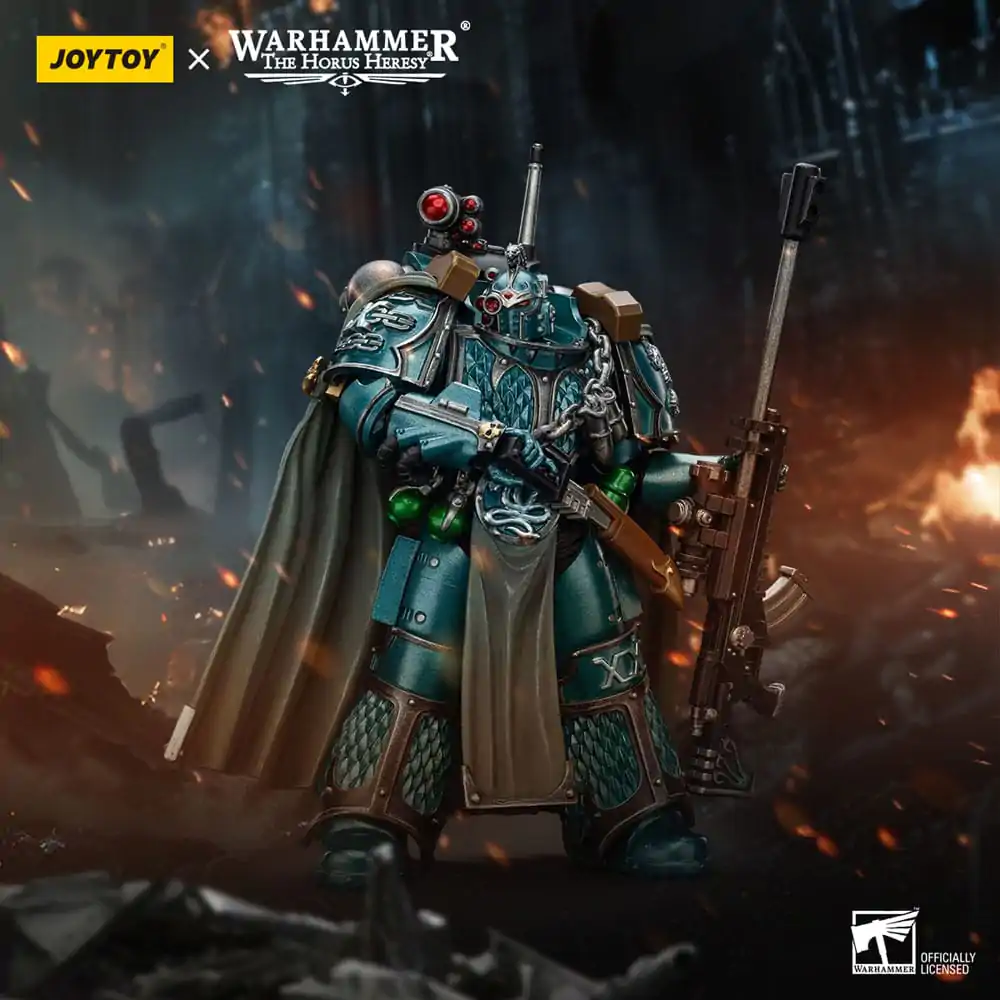 Warhammer The Horus Heresy akcijska figura Alpha Legion Exodus The One who is Many sa snajperskom puškom i energetskim bodežom 20 cm fotografija proizvoda