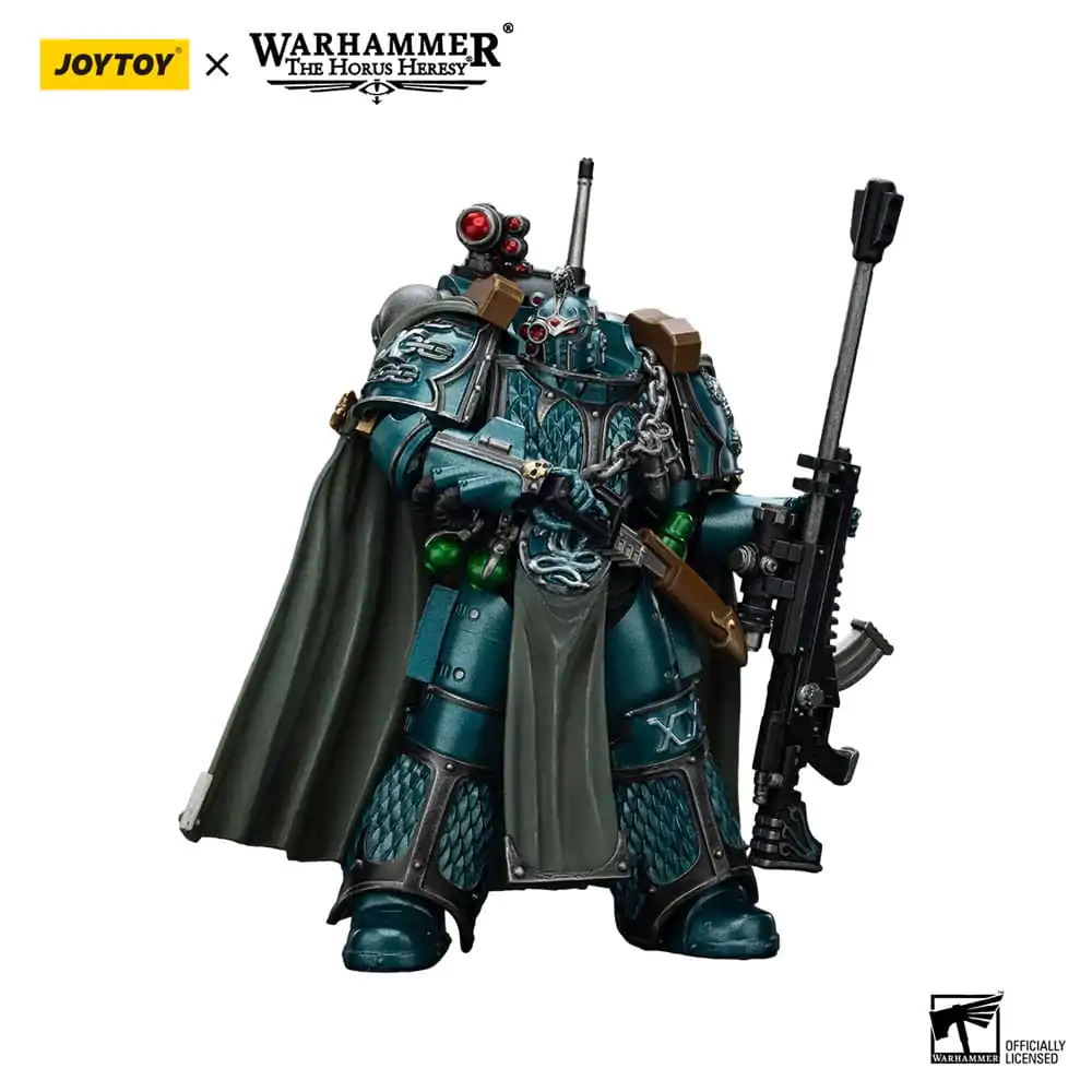 Warhammer The Horus Heresy akcijska figura Alpha Legion Exodus The One who is Many sa snajperskom puškom i energetskim bodežom 20 cm fotografija proizvoda