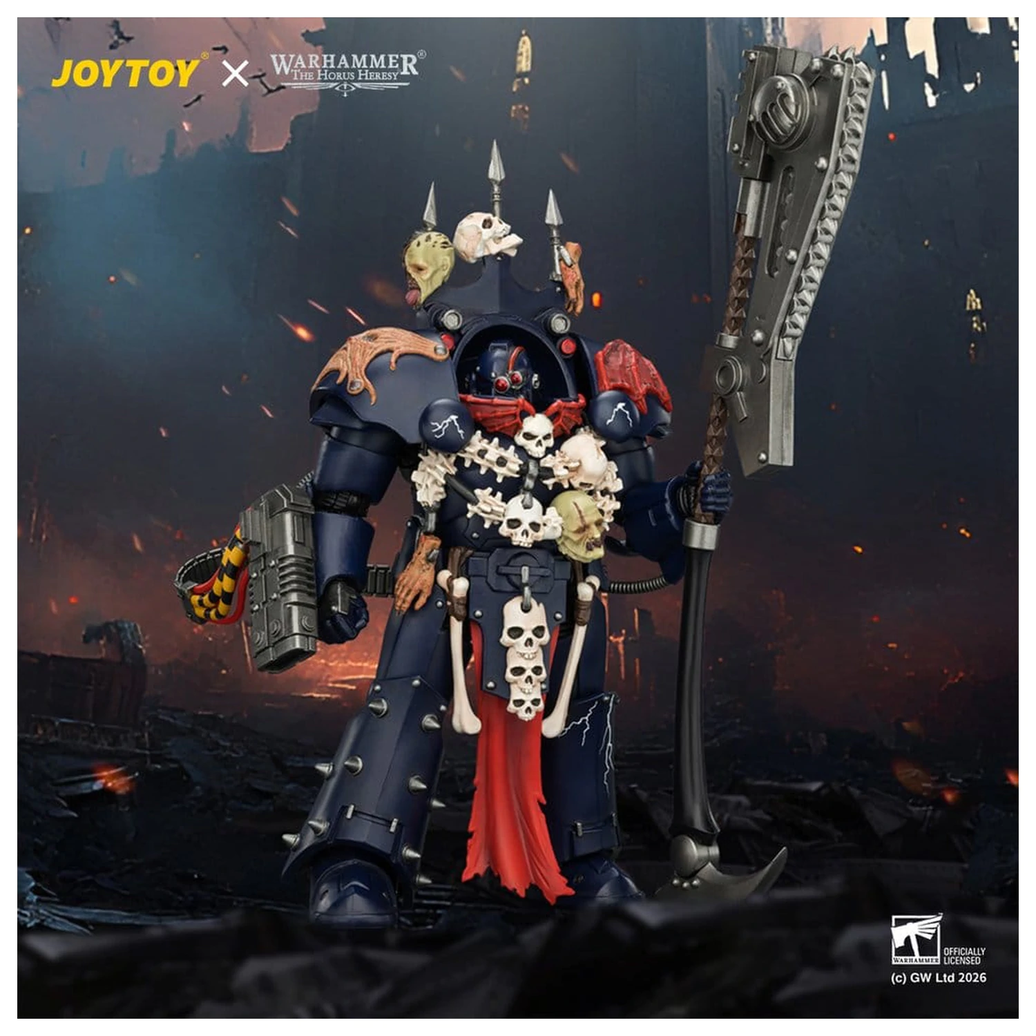 Warhammer The Horus Heresy akcijska figura Night Lords Legion Praetor in Tartaros Terminator Armour 14 cm fotografija proizvoda