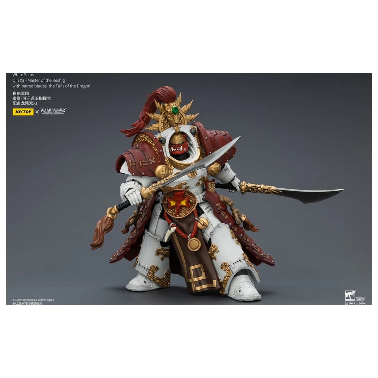 Warhammer The Horus Heresy akcijska figura White Scars Qin Xa - Master of the Keshig 14 cm fotografija proizvoda