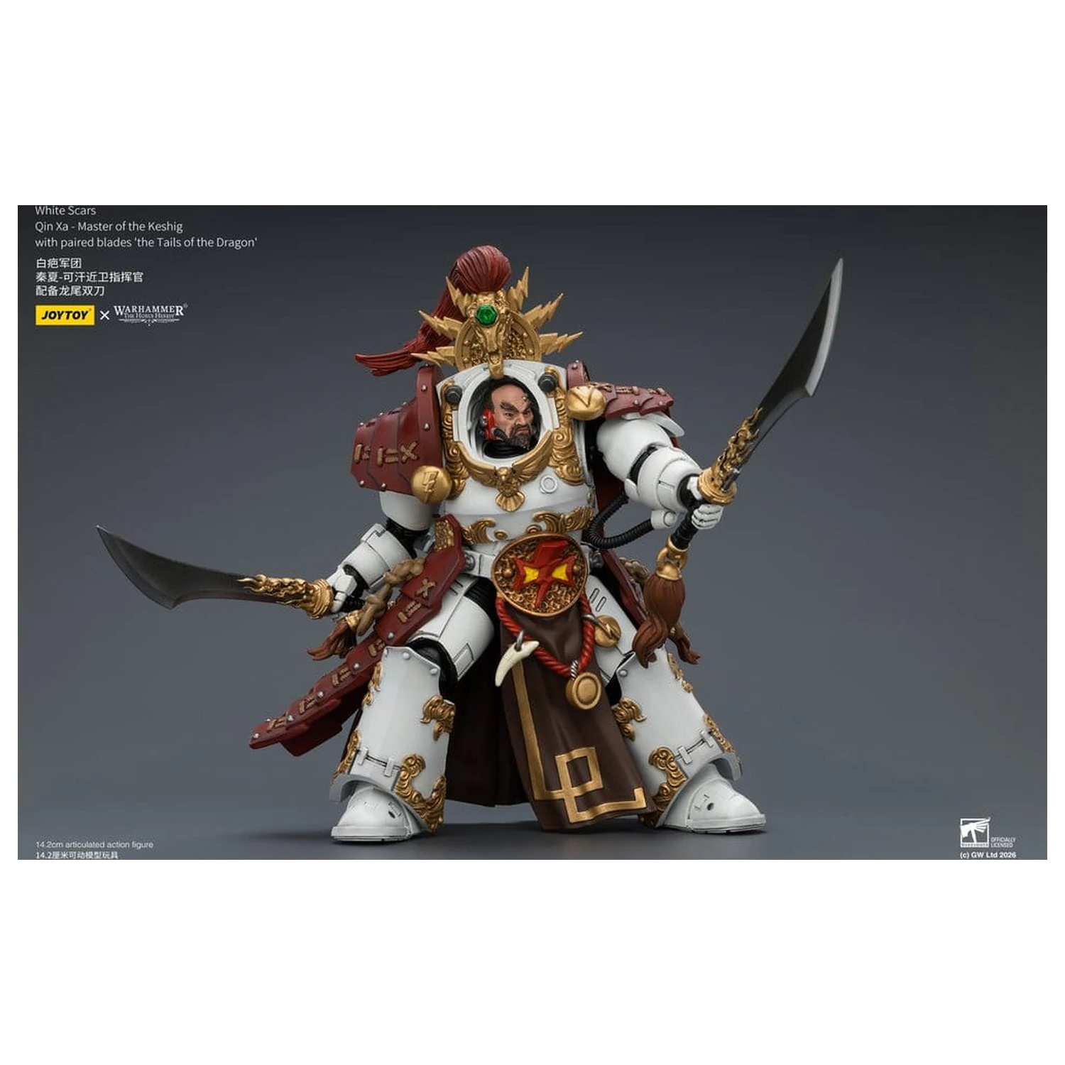 Warhammer The Horus Heresy akcijska figura White Scars Qin Xa - Master of the Keshig 14 cm fotografija proizvoda
