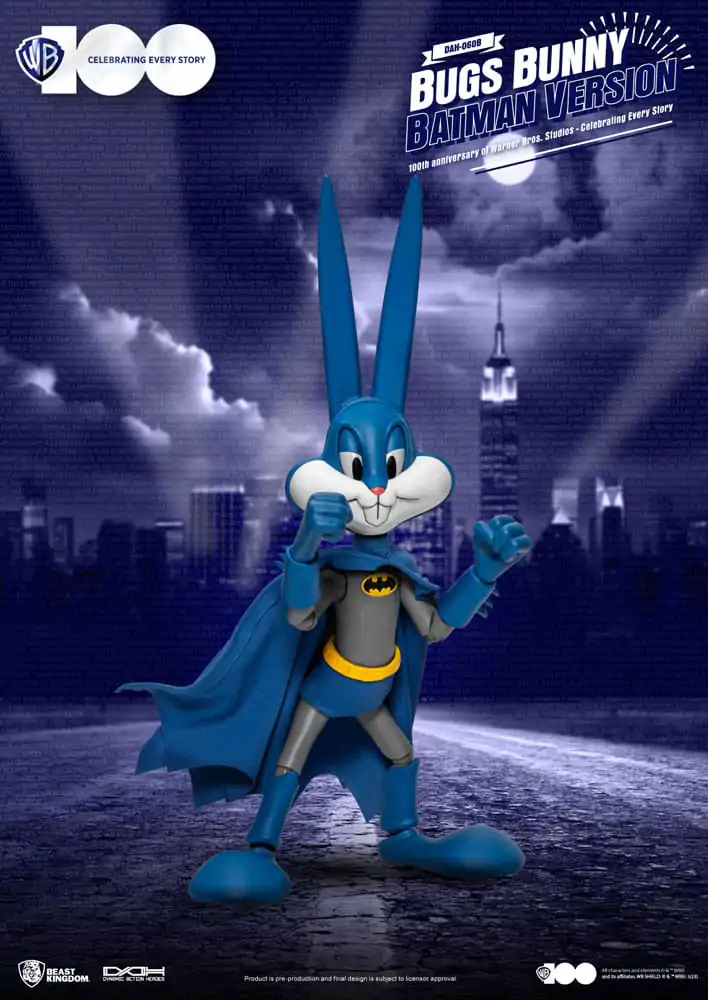 Warner Brothers Dynamic 8ction Heroes akcijska figura 1/9 100. obljetnica Warner Bros. Studios Bugs Bunny Batman Ver. 17 cm fotografija proizvoda