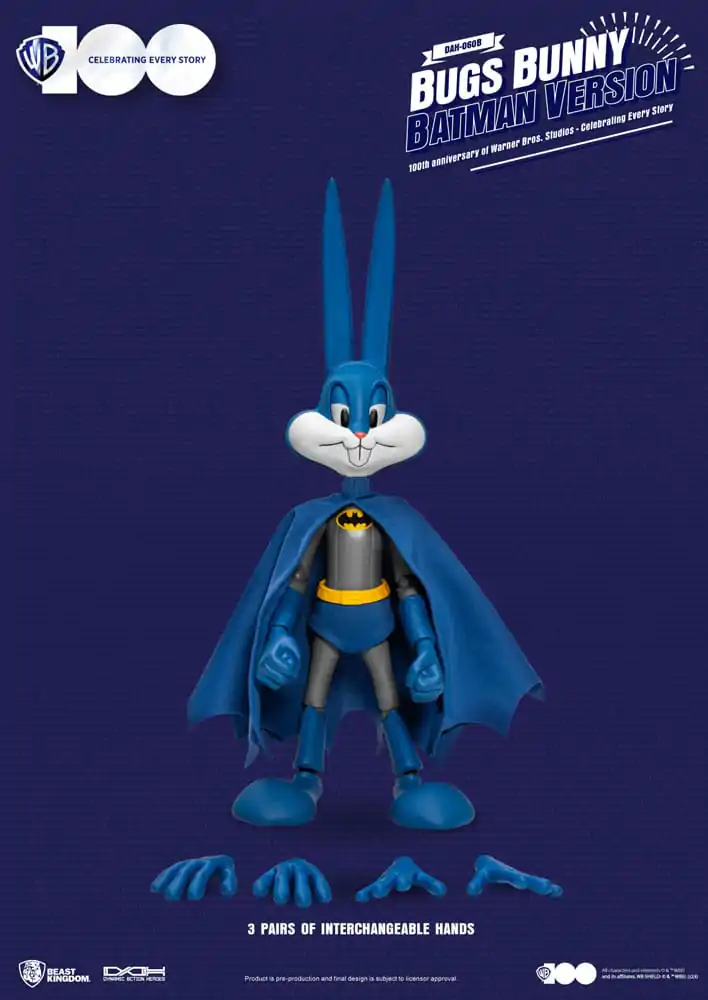 Warner Brothers Dynamic 8ction Heroes akcijska figura 1/9 100. obljetnica Warner Bros. Studios Bugs Bunny Batman Ver. 17 cm fotografija proizvoda