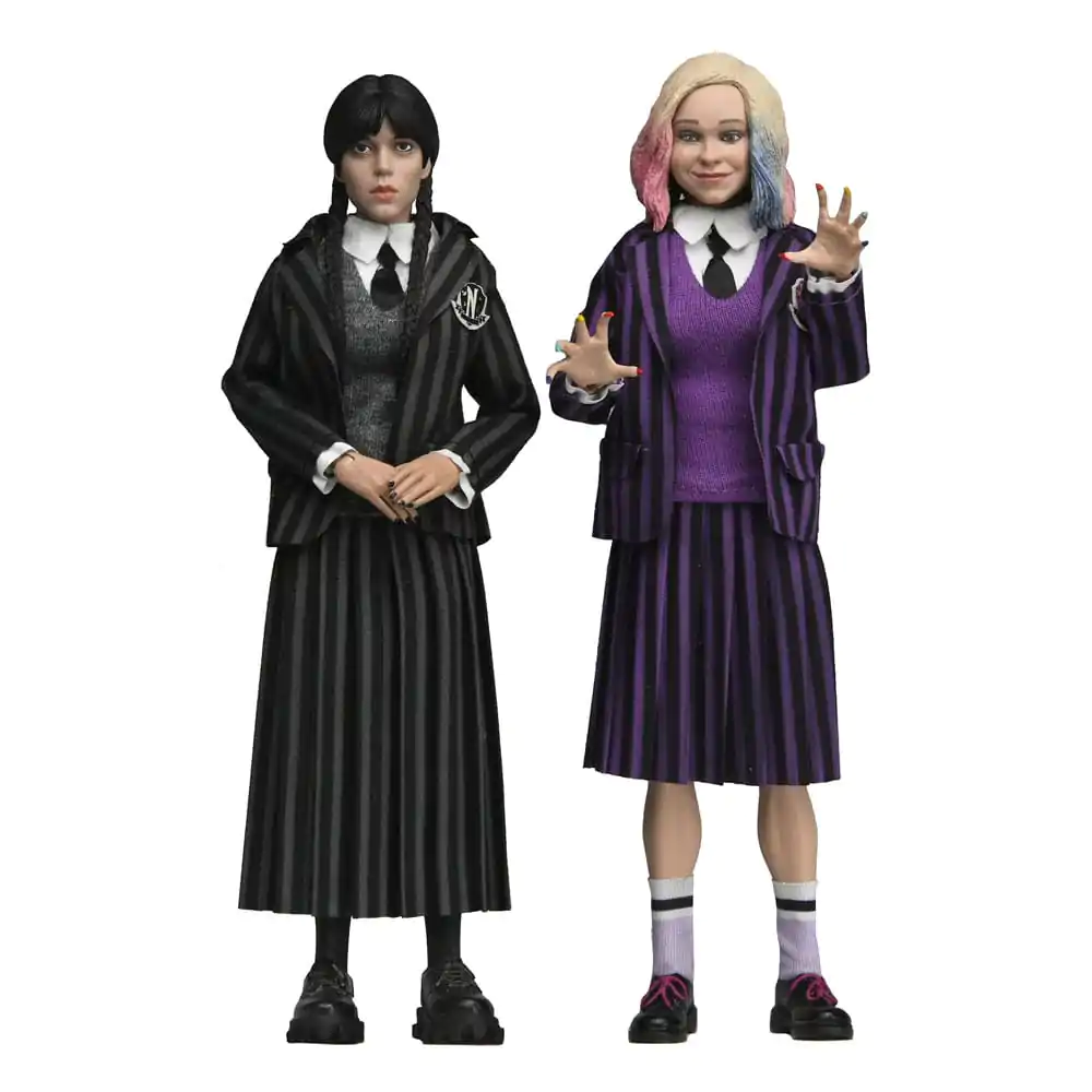 Wednesday Action Figures 2 Pack Wednesday Addams (Nevermore Uniform) and Enid 20 cm Figurice fotografija proizvoda