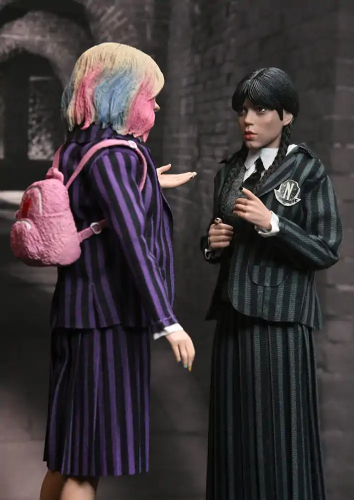 Wednesday Action Figures 2 Pack Wednesday Addams (Nevermore Uniform) and Enid 20 cm Figurice fotografija proizvoda