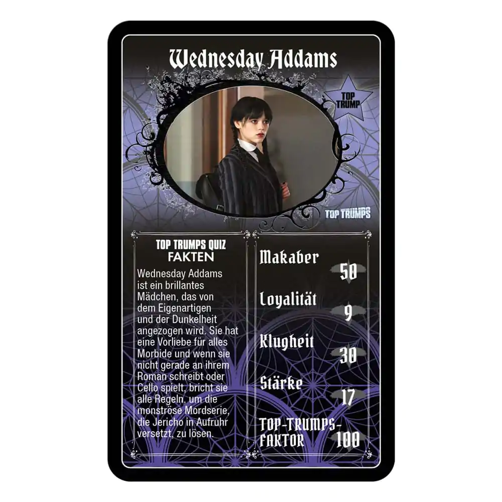 Wednesday Card Game Top Trumps *German Version* - kartaška igra, njemačka verzija fotografija proizvoda