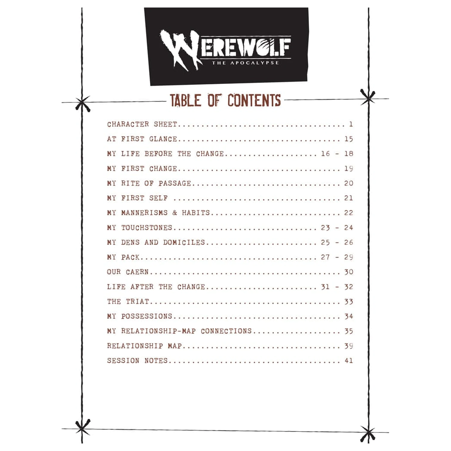 Werewolf: The Apocalypse 5th Edition RPG bilježnica proširena bilježnica za likove *Englische Version* fotografija proizvoda