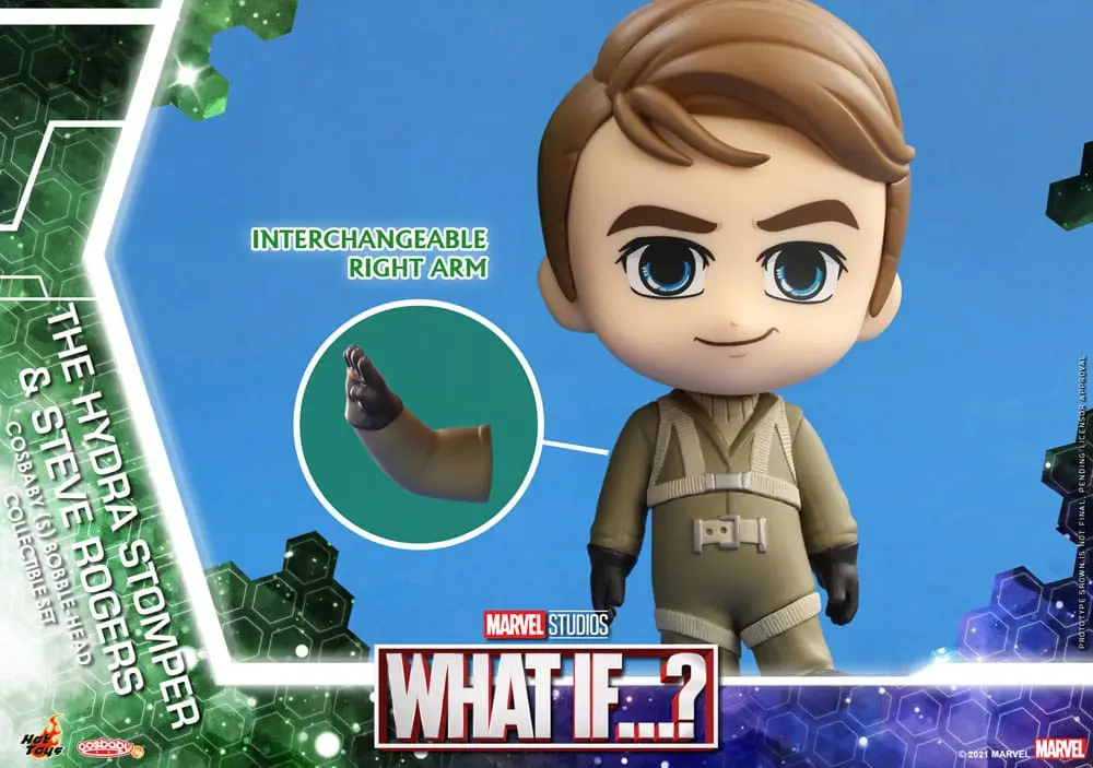 What If...? Cosbaby (S) Mini Figure Hydra Stomper & Steve Rogers 10 cm fotografija proizvoda