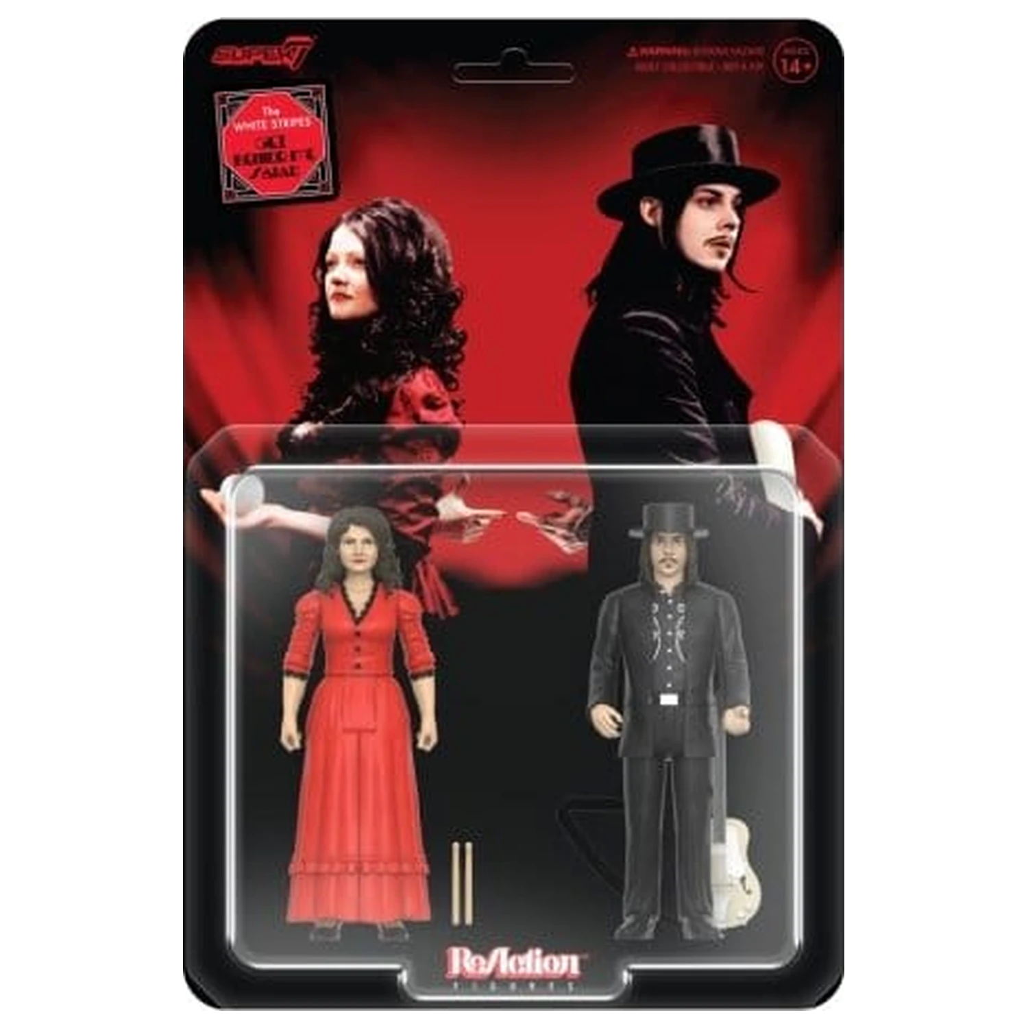 White Stripes ReAction akcijske figure 2-pak val 01 The White Stripes (Get Behind Me Satan) 10 cm fotografija proizvoda