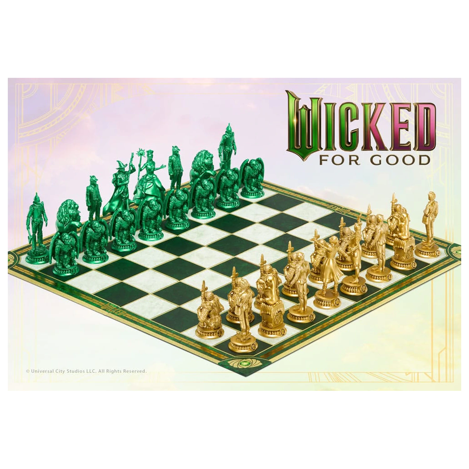 Wicked: For Good Chess Set Shiz vs. Emerald City šah set fotografija proizvoda