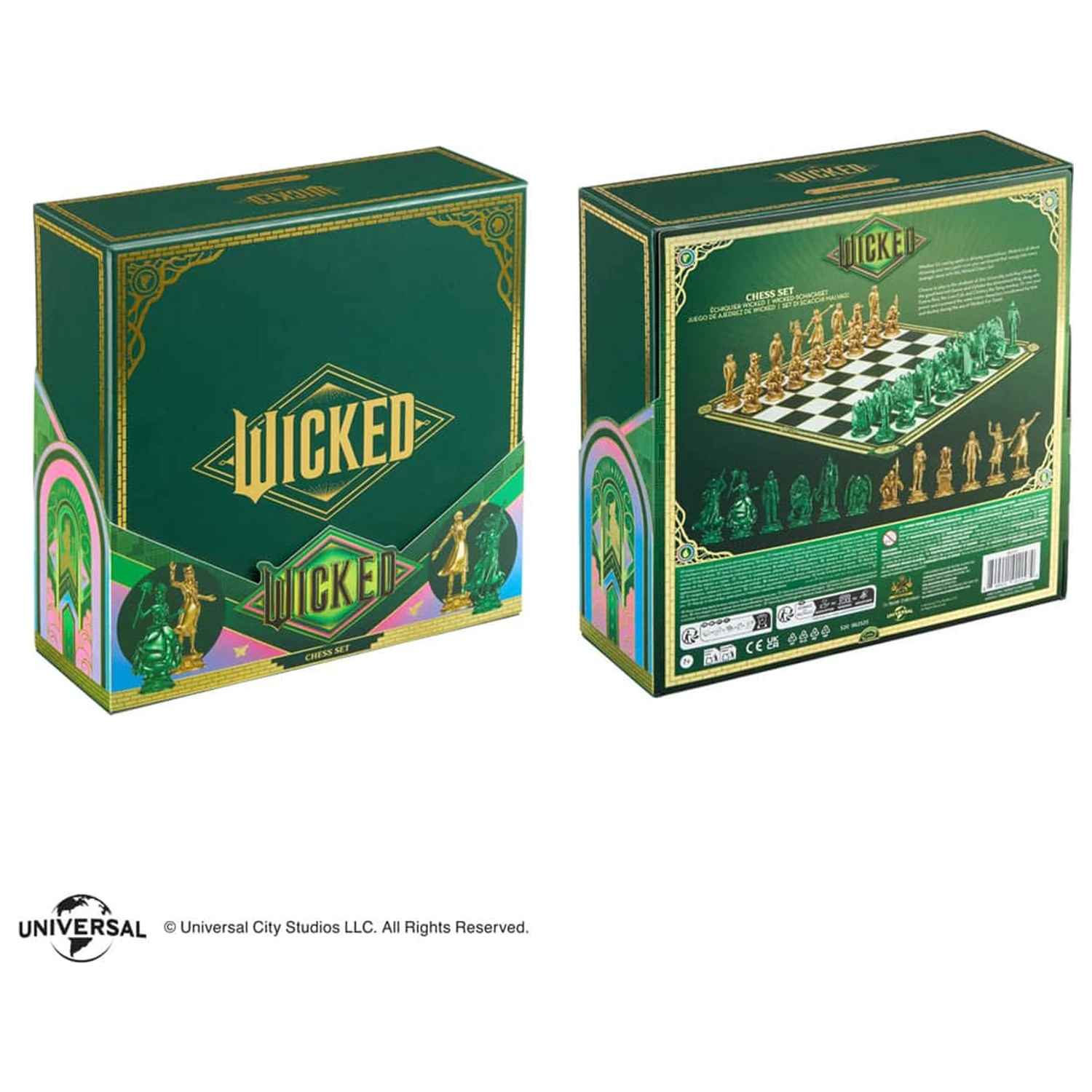 Wicked: For Good Chess Set Shiz vs. Emerald City šah set fotografija proizvoda