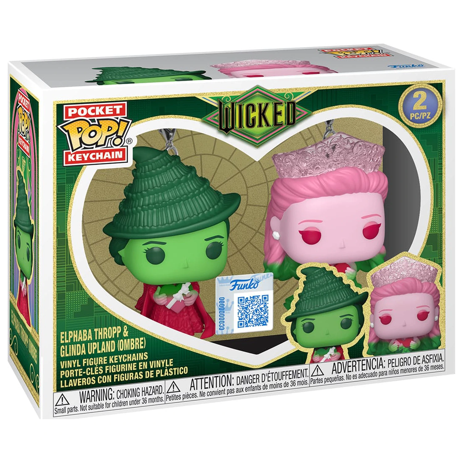 Wicked Funko POP! Vinyl privjesak za ključeve 2-paket G&E (Ombre) 4 cm fotografija proizvoda