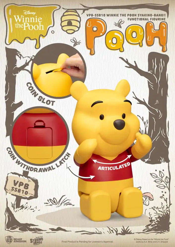 Winnie the Pooh Syaking Bang akcijska figura kasica Winnie the Pooh 31 cm fotografija proizvoda