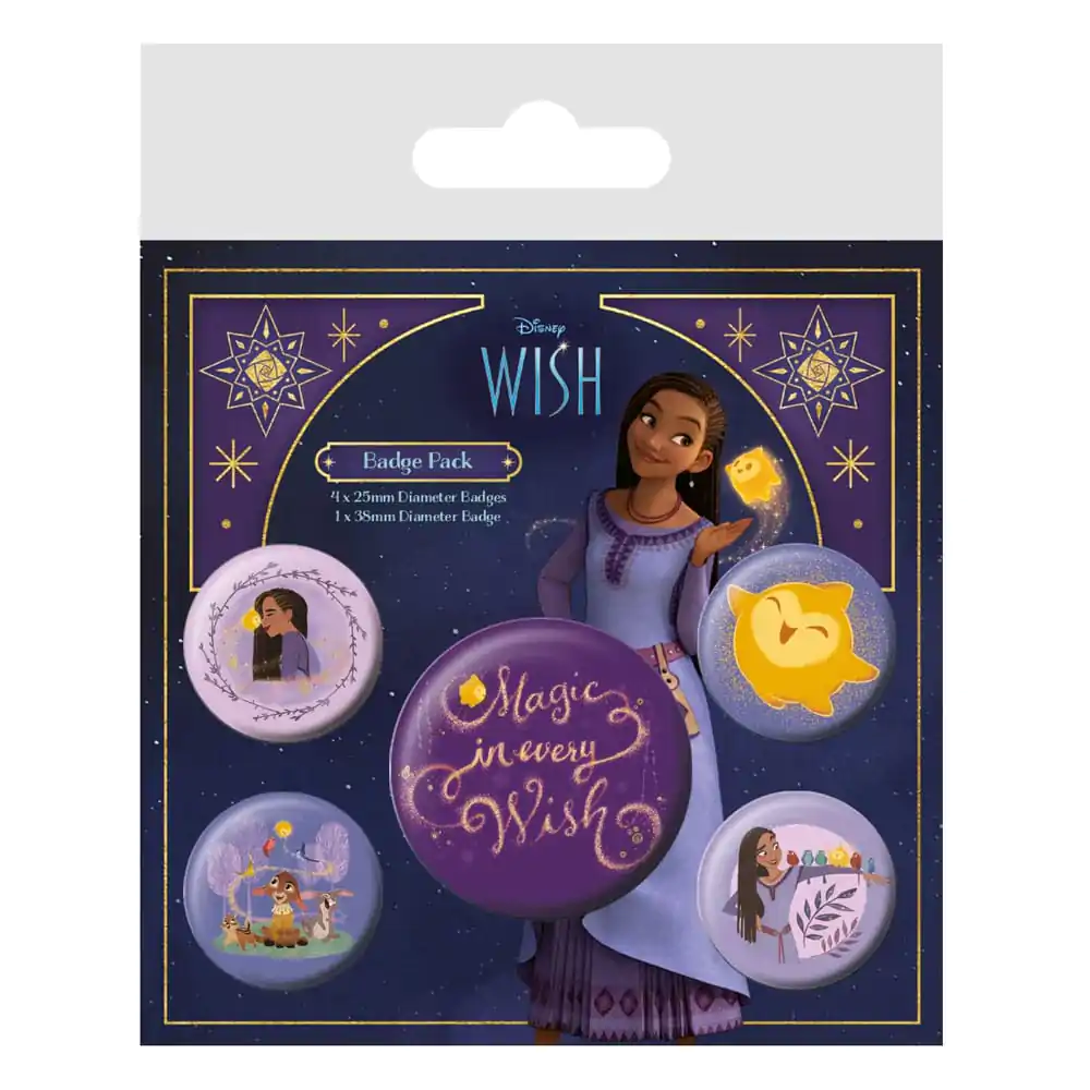 Wish Pin-Back Buttons 5-Pack Čarolija U Svakoj Želji fotografija proizvoda