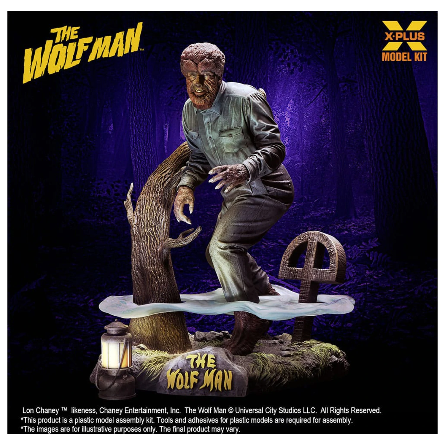 Wolf Man set plastičnih modela 1/8 Lon Chaney Jr. as Wolf Man 22 cm fotografija proizvoda