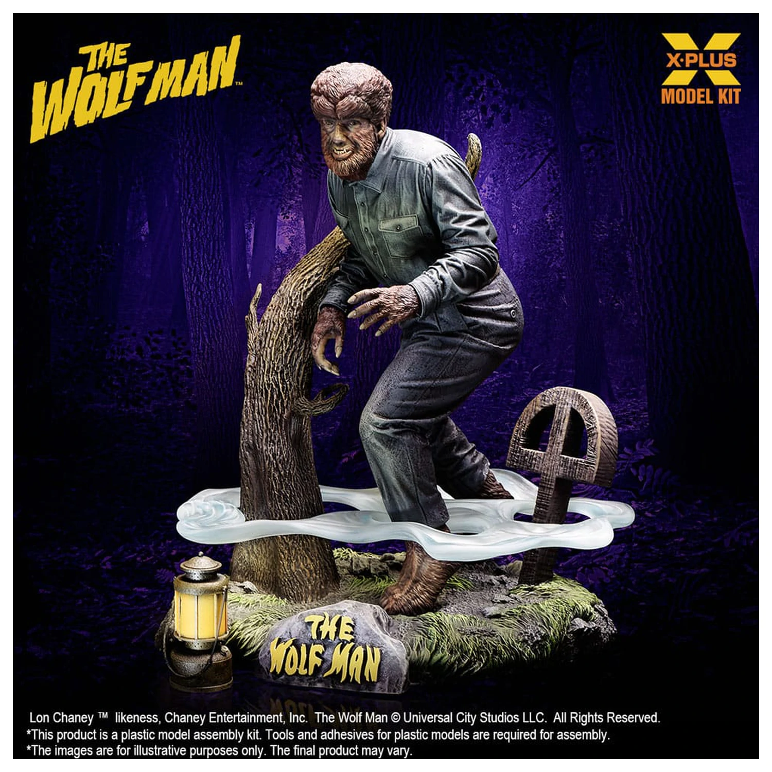Wolf Man set plastičnih modela 1/8 Lon Chaney Jr. as Wolf Man 22 cm fotografija proizvoda
