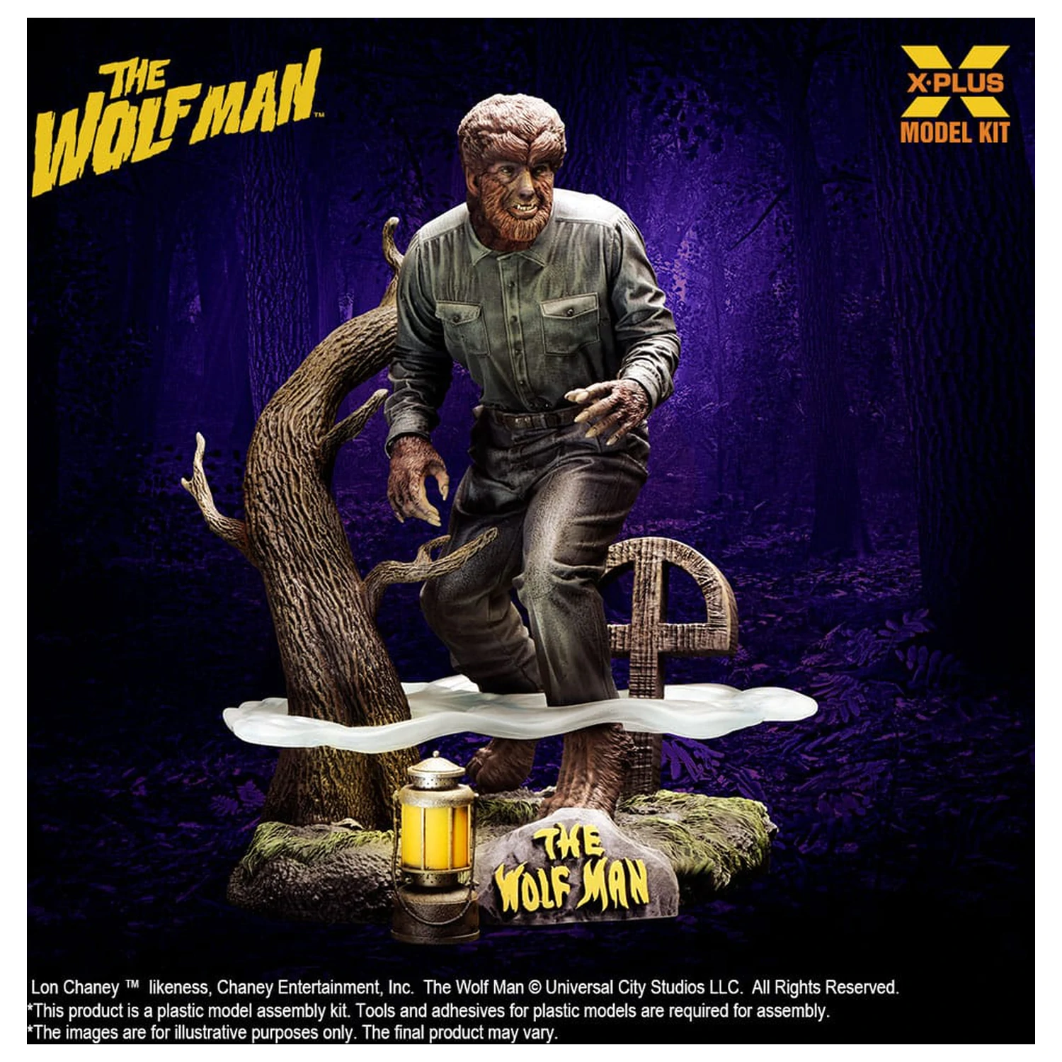 Wolf Man set plastičnih modela 1/8 Lon Chaney Jr. as Wolf Man 22 cm fotografija proizvoda