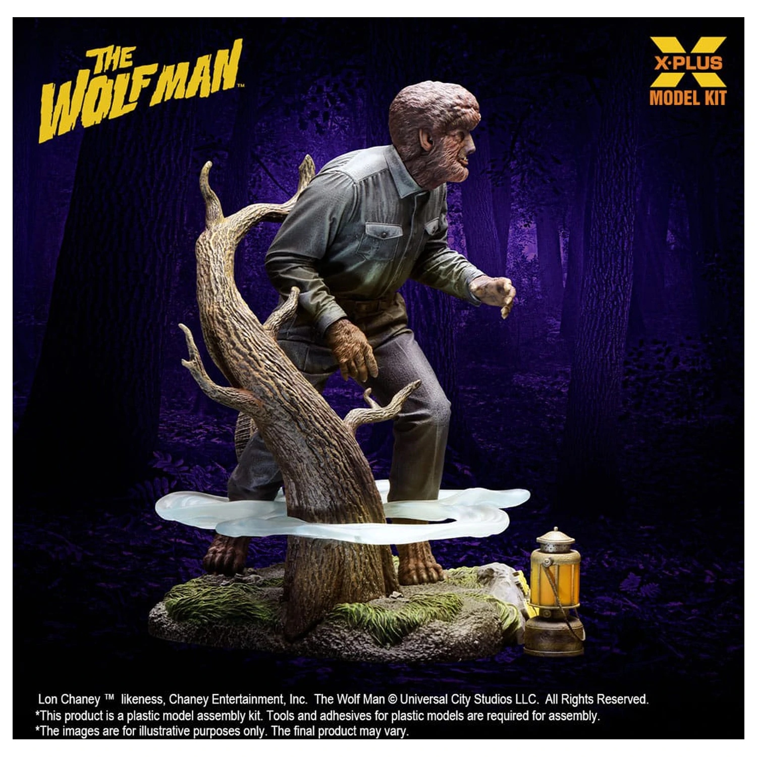 Wolf Man set plastičnih modela 1/8 Lon Chaney Jr. as Wolf Man 22 cm fotografija proizvoda