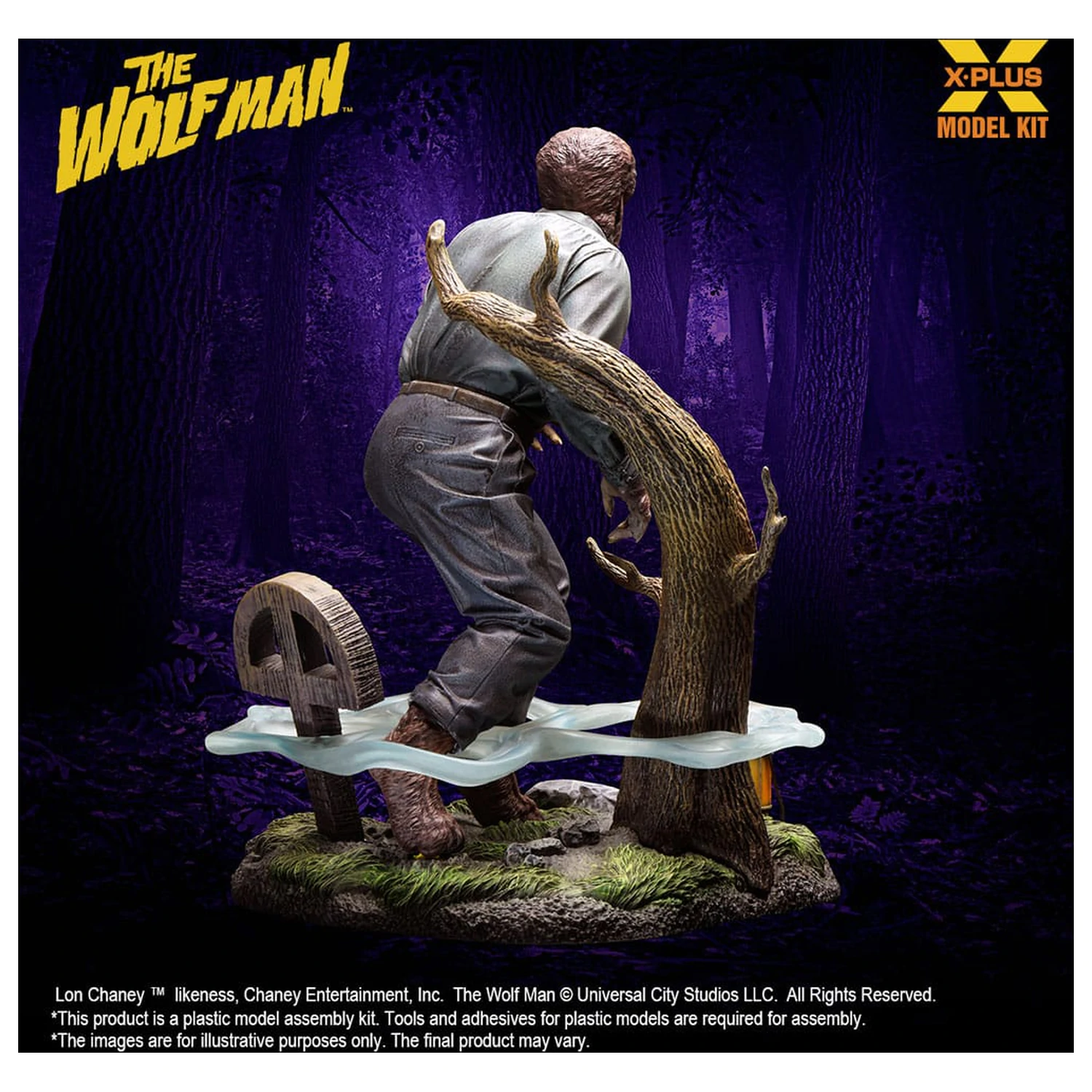 Wolf Man set plastičnih modela 1/8 Lon Chaney Jr. as Wolf Man 22 cm fotografija proizvoda