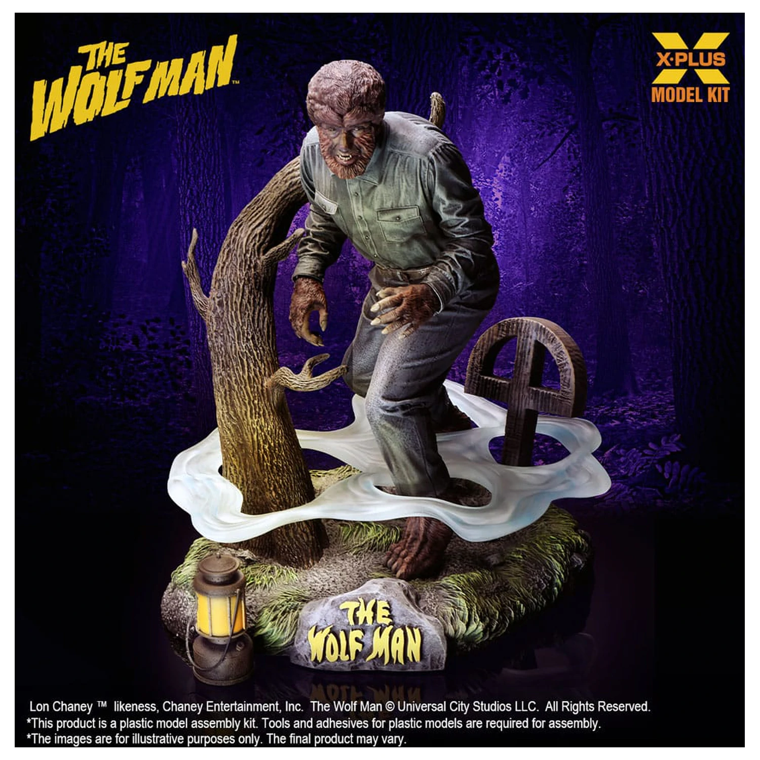 Wolf Man set plastičnih modela 1/8 Lon Chaney Jr. as Wolf Man 22 cm fotografija proizvoda
