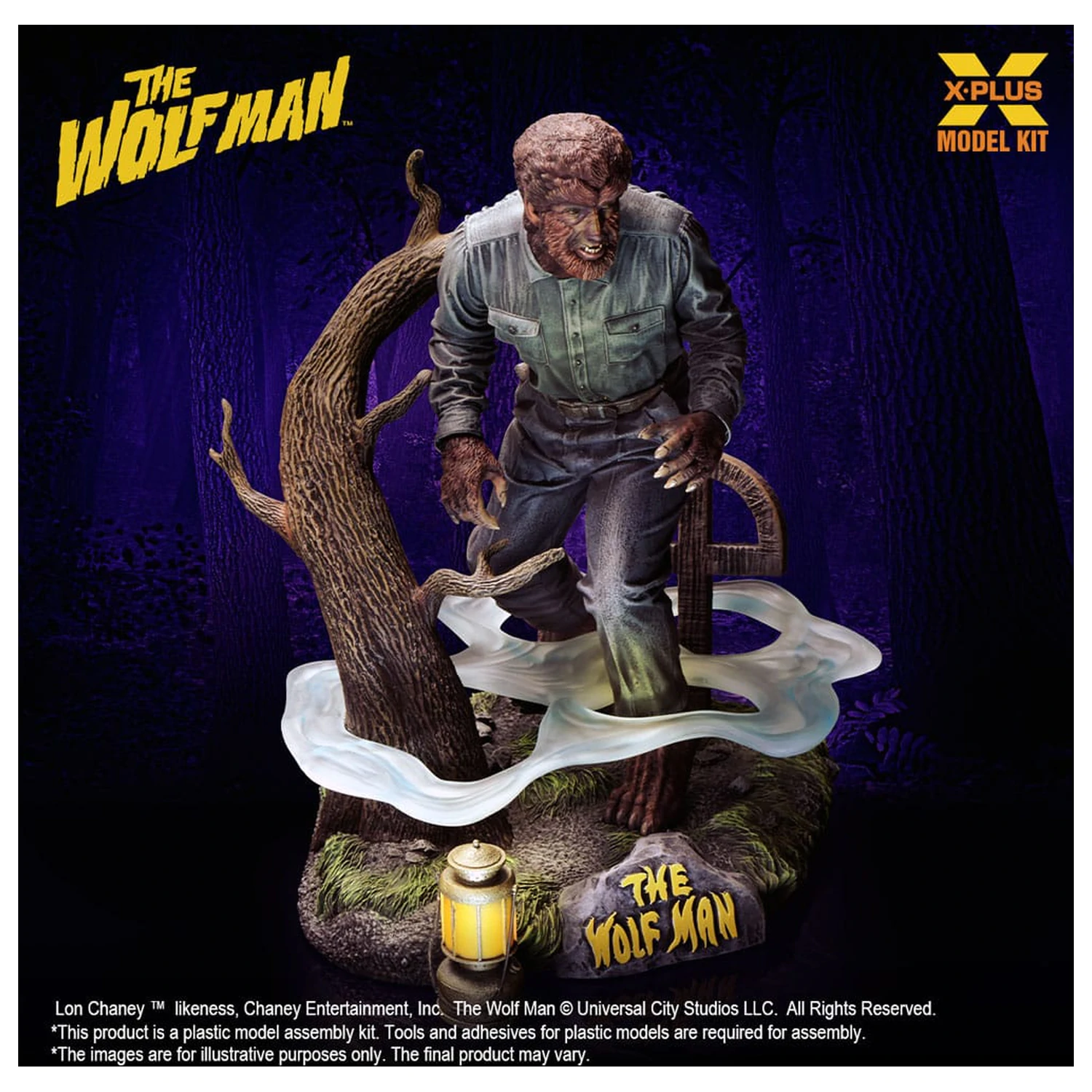 Wolf Man set plastičnih modela 1/8 Lon Chaney Jr. as Wolf Man 22 cm fotografija proizvoda