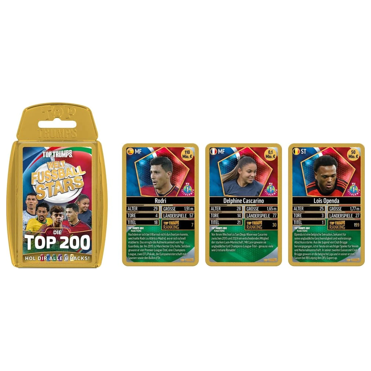 World Football Stars Card Game 200 Paketa 6 *German Version* fotografija proizvoda