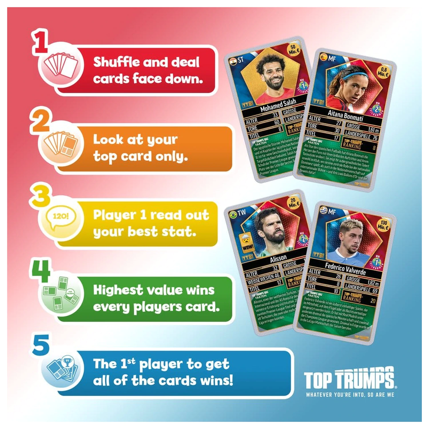 World Football Stars Card Game 200 Pakiranje 5 *njemačka verzija* fotografija proizvoda
