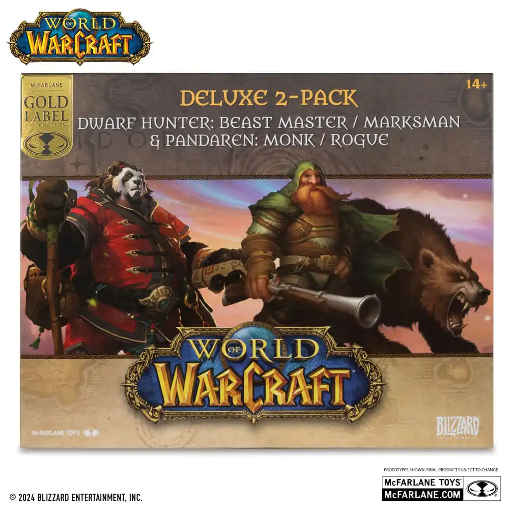 World of Warcraft PVC Kip Set od 2 1/12 Patuljak Lovac: Beast Master & Pandaren: Redovnik (Gold Label) 15 cm fotografija proizvoda