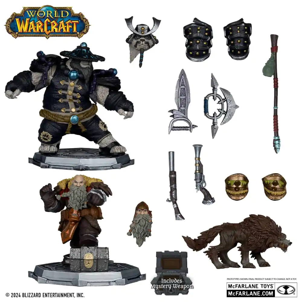 World of Warcraft PVC Kip Set od 2 1/12 Patuljak Lovac: Beast Master & Pandaren: Redovnik (Gold Label) 15 cm fotografija proizvoda