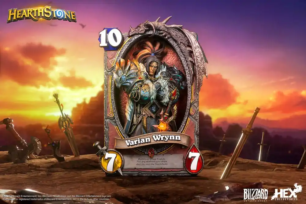 Hearthstone 3D Umjetnička Uokvirena Statua Varian Wrynn 31 cm fotografija proizvoda