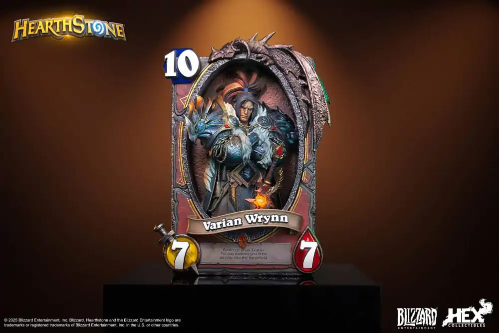 Hearthstone 3D Umjetnička Uokvirena Statua Varian Wrynn 31 cm fotografija proizvoda