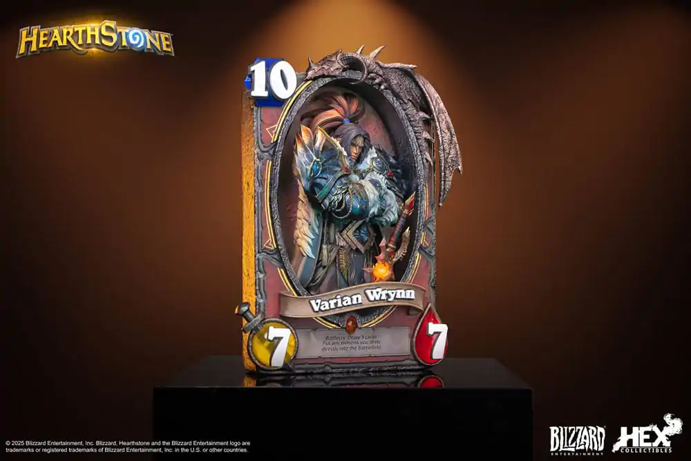 Hearthstone 3D Umjetnička Uokvirena Statua Varian Wrynn 31 cm fotografija proizvoda