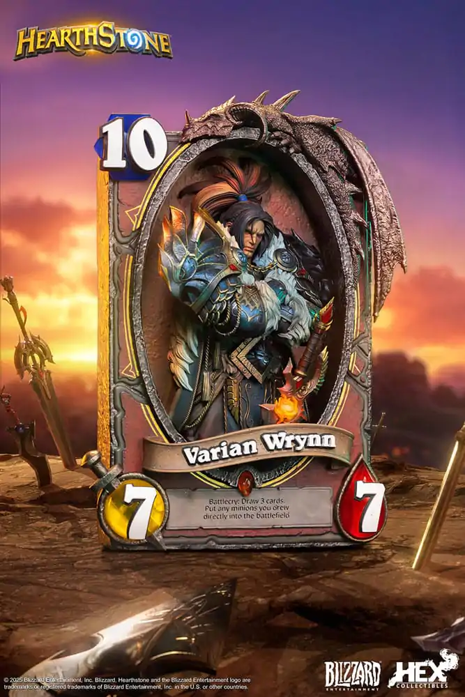 Hearthstone 3D Umjetnička Uokvirena Statua Varian Wrynn 31 cm fotografija proizvoda