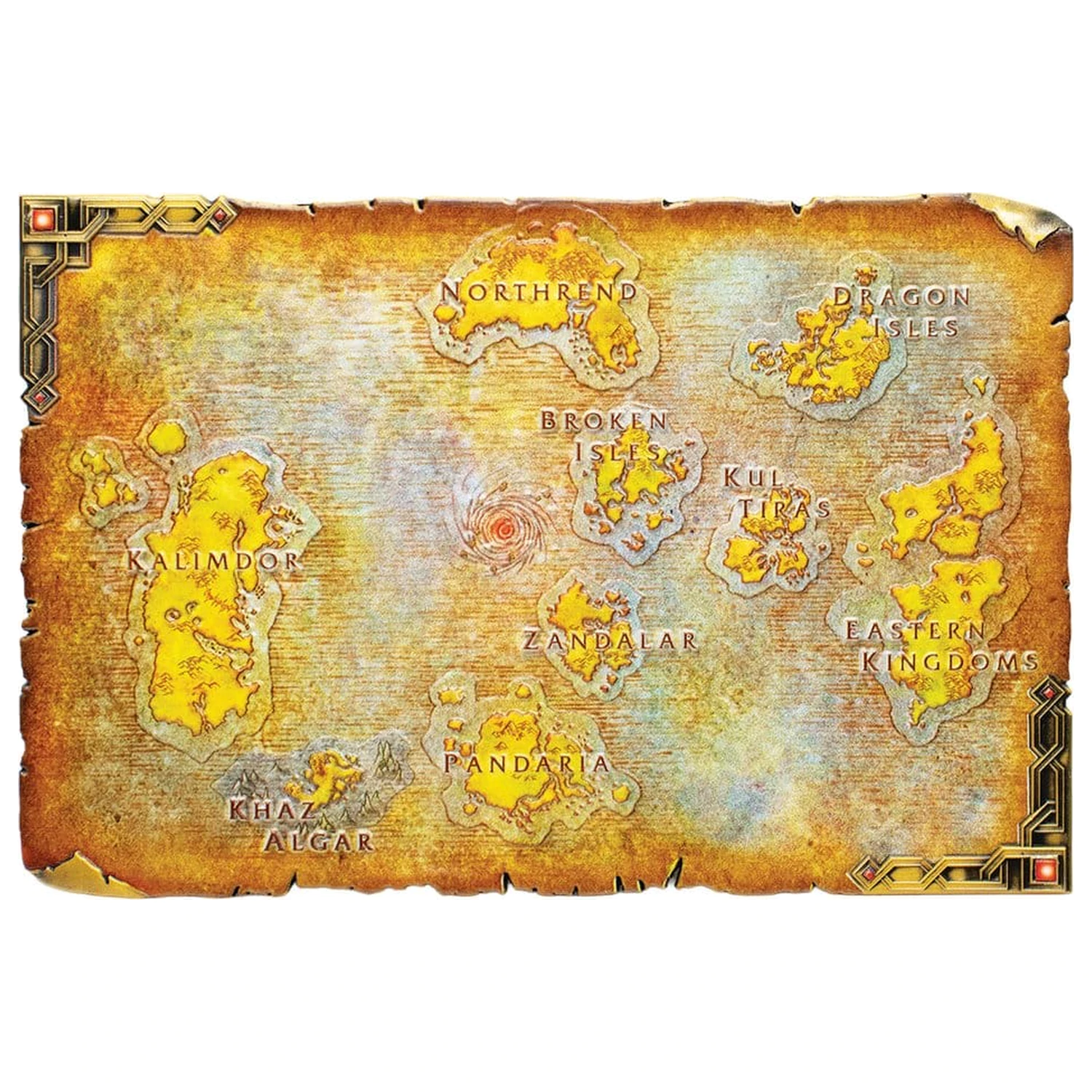 World of Warcraft replika metalne karte Azerotha, limitirano izdanje 12 x 18 cm fotografija proizvoda