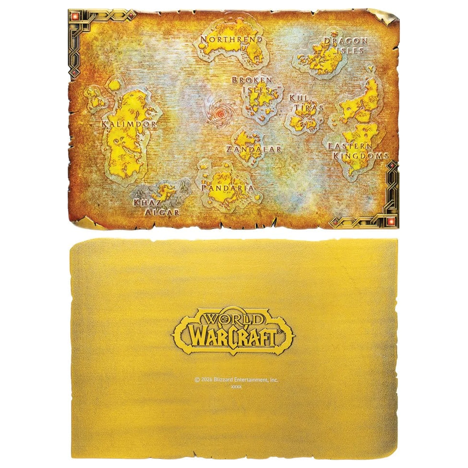 World of Warcraft replika metalne karte Azerotha, limitirano izdanje 12 x 18 cm fotografija proizvoda