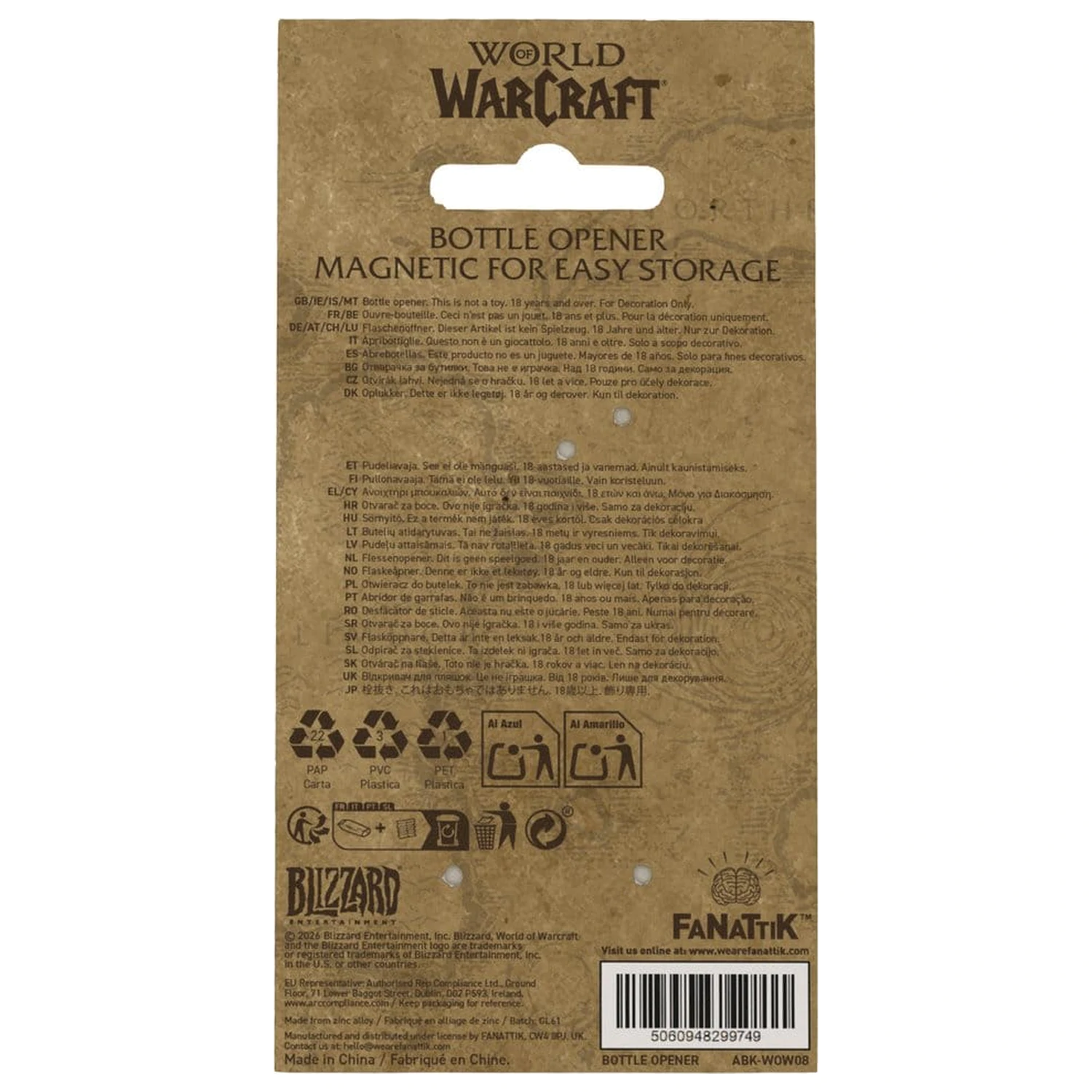 World of Warcraft Otvarač za boce Icon of Blood fotografija proizvoda