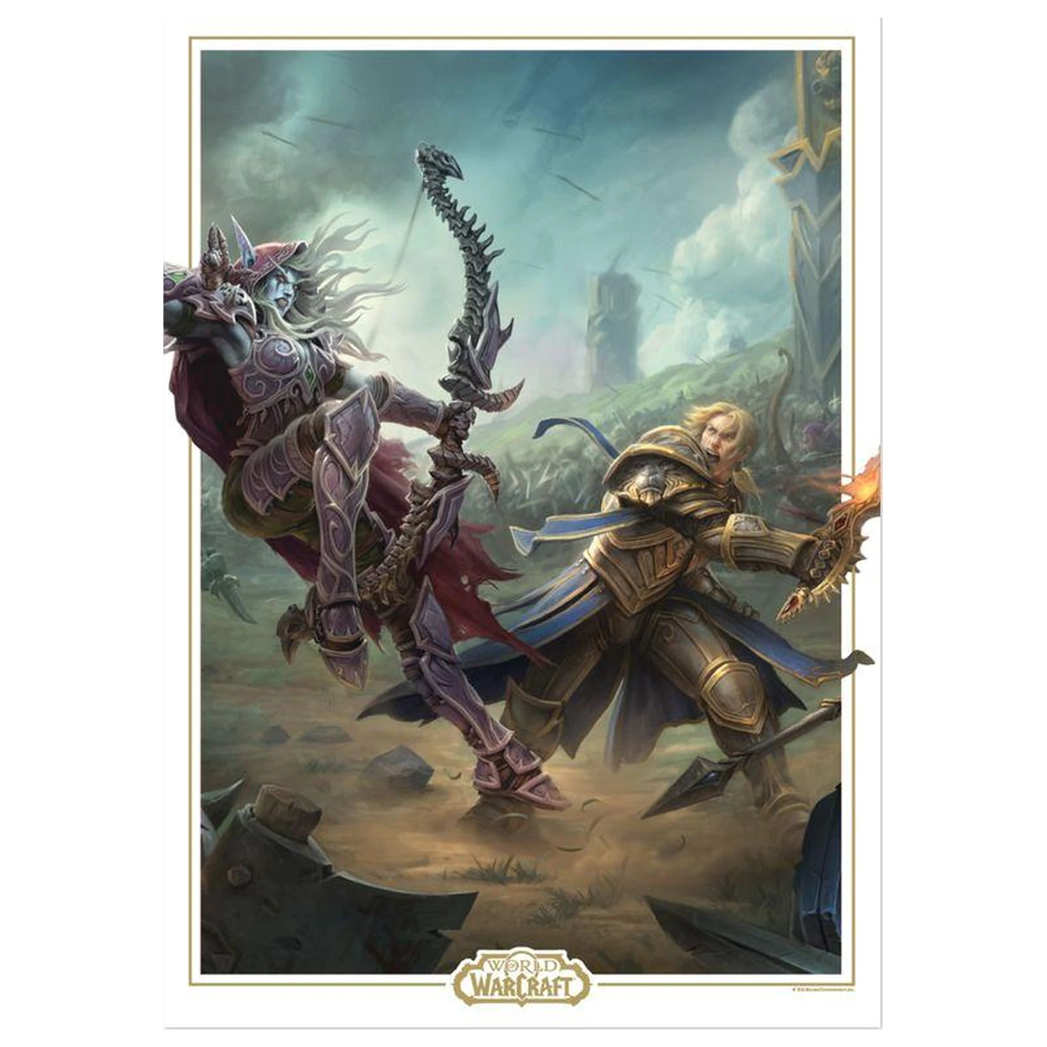 World of Warcraft Sylvanas vs Anduin umjetnički print ograničeno izdanje fotografija proizvoda