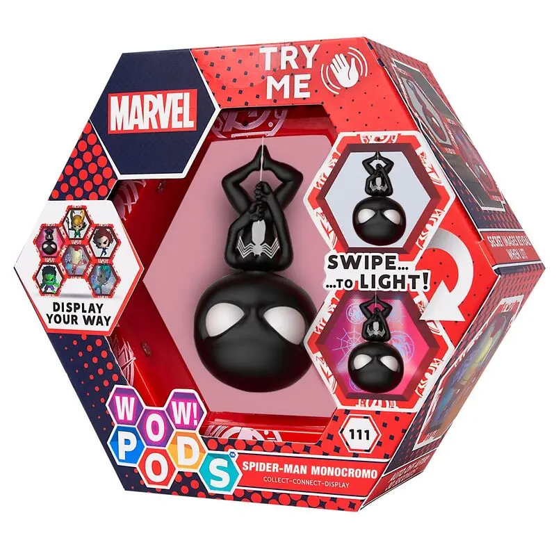 WOW! POD Marvel Spiderman Monochrome LED figura fotografija proizvoda