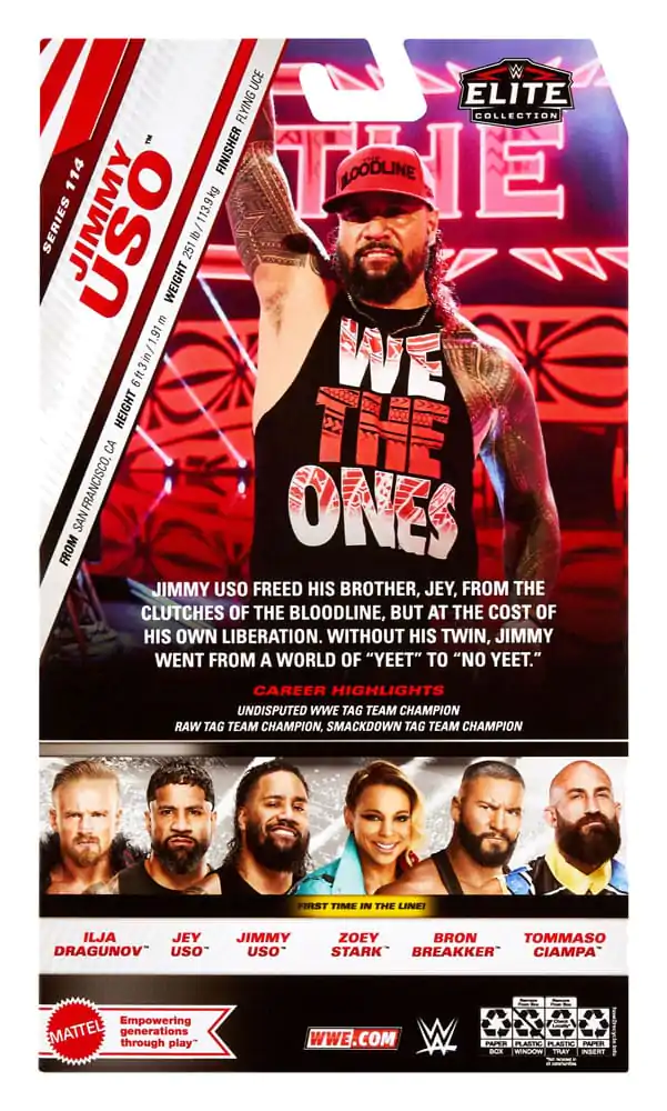 WWE Elite Collection akcijska figura Jimmy Uso 15 cm fotografija proizvoda